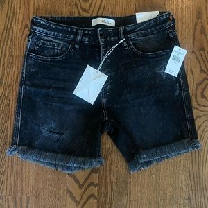 Kancan Black Denim Shorts
